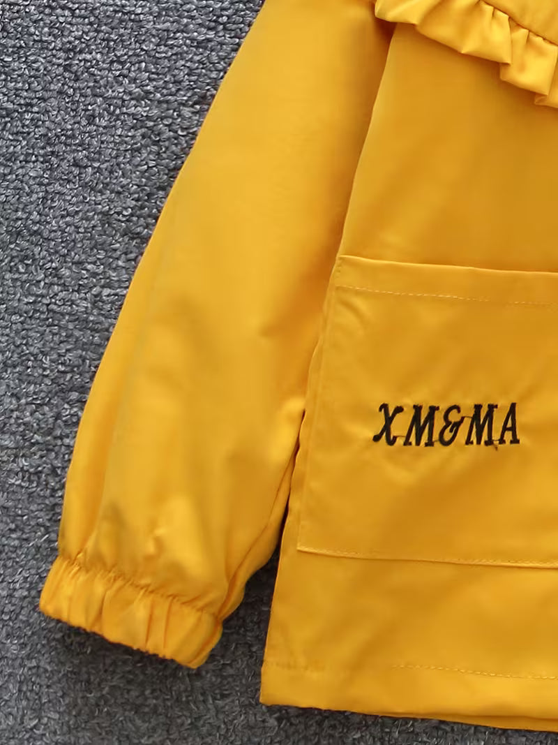New Spring And Autumn Stylish And Comfortable Jacket for Girls, Perfect for Outdoor Activities And Casual Outings, Featuring a Cute Print Design for Young Children