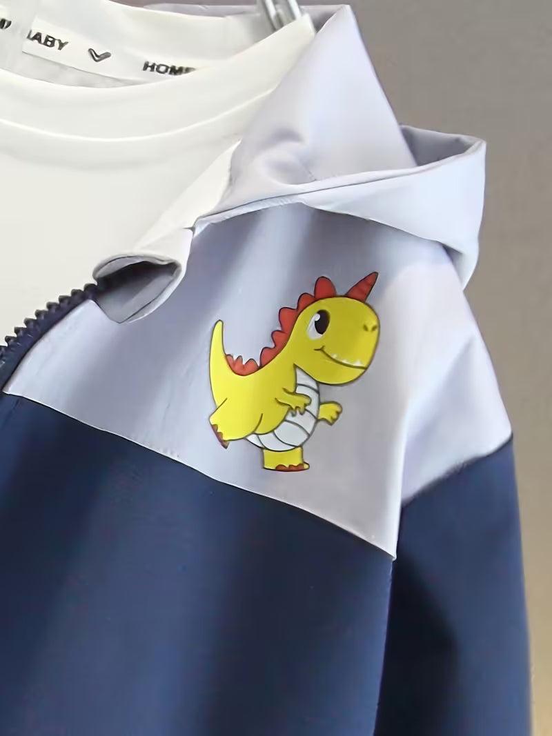Toddlers and Young Children Outfit Korean-Style Jacket Cartoon Unicorn Pattern Light Beige Casual Versatile That Brightens Cute Spring/Autumn New for