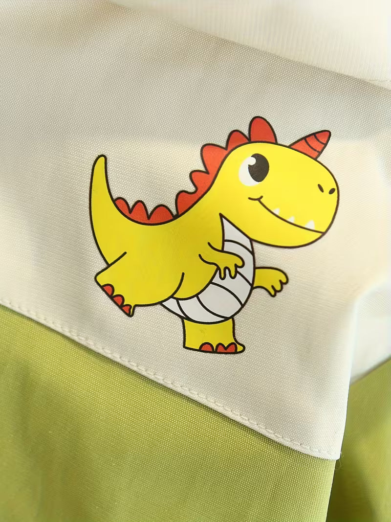 Toddlers and Young Children Outfit Korean-Style Jacket Cartoon Unicorn Pattern Light Beige Casual Versatile That Brightens Cute Spring/Autumn New for