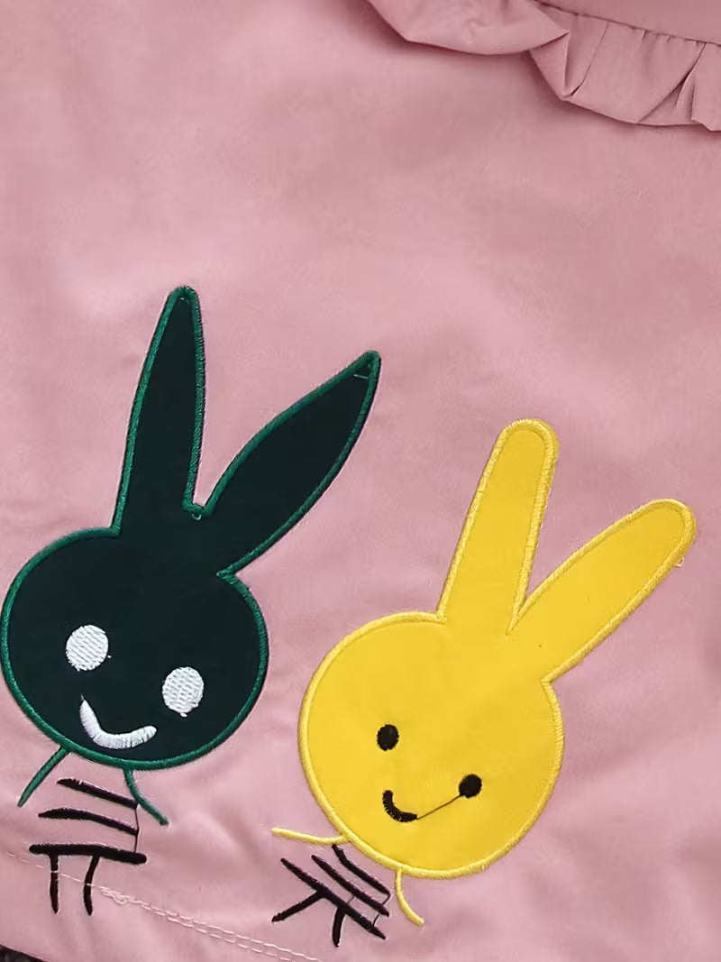 New Spring And Autumn Stylish And Comfortable Jacket for Girls, Perfect for Outdoor Activities And Casual Outings, Featuring a Cute Print Design for Young Children
