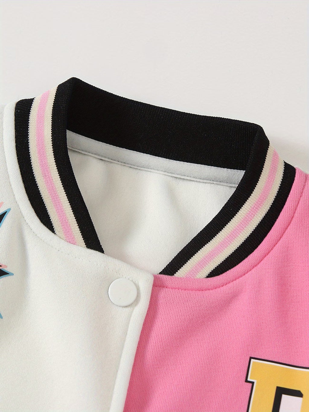 Spring/Autumn New Arrival: Comfortable, Versatile, and Trendy Casual Girls' Jacket with Two-Tone Color Block Design, Sweet and Exquisite for Outdoor Outings and Travel Wear