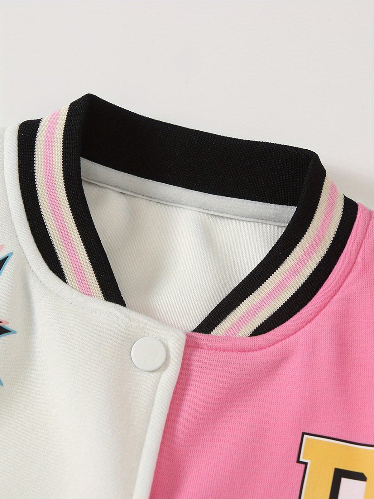 Spring/Autumn New Arrival: Comfortable, Versatile, and Trendy Casual Girls' Jacket with Two-Tone Color Block Design, Sweet and Exquisite for Outdoor Outings and Travel Wear