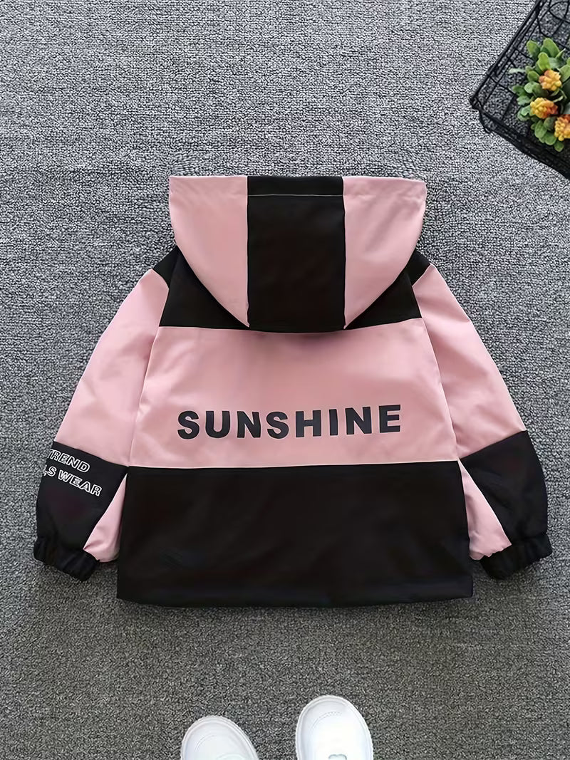 'S Spring And Autumn New Korean Style Versatile Easy Color-Blocking Jacket Casual Fashion Trendy Foreign Style Contrasting Color English Jacket