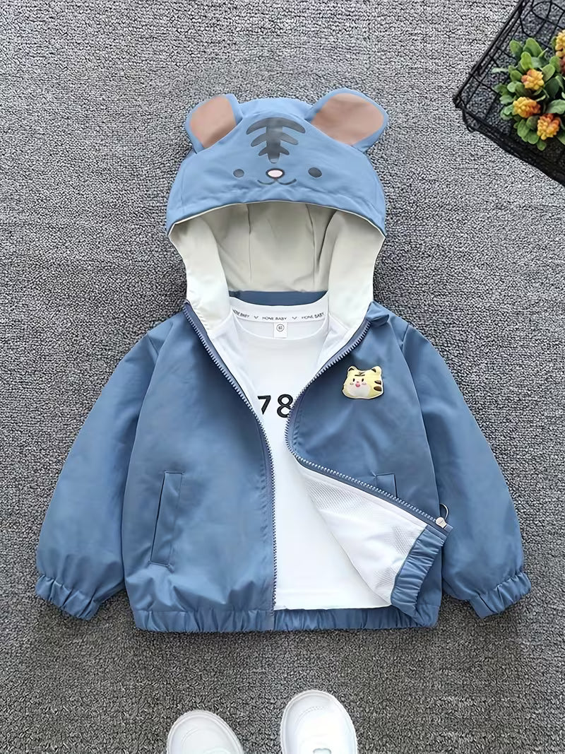 Spring/Autumn New 'S Cartoon Animal Pattern Mischievous Tiger Jacket Casual Brightening Fashion Comfortable Versatile Jacket