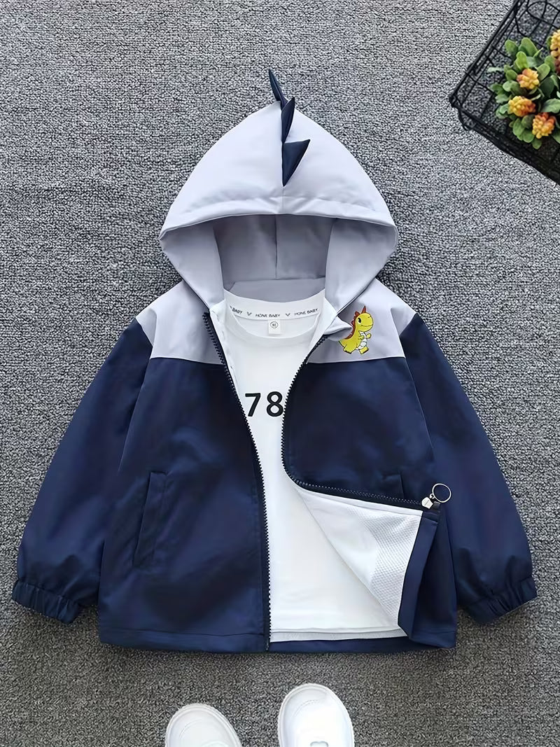 Toddlers and Young Children Outfit Korean-Style Jacket Cartoon Unicorn Pattern Light Beige Casual Versatile That Brightens Cute Spring/Autumn New for