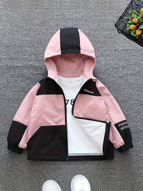 'S Spring And Autumn New Korean Style Versatile Easy Color-Blocking Jacket Casual Fashion Trendy Foreign Style Contrasting Color English Jacket