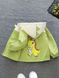 Toddlers and Young Children Outfit Korean-Style Jacket Cartoon Unicorn Pattern Light Beige Casual Versatile That Brightens Cute Spring/Autumn New for