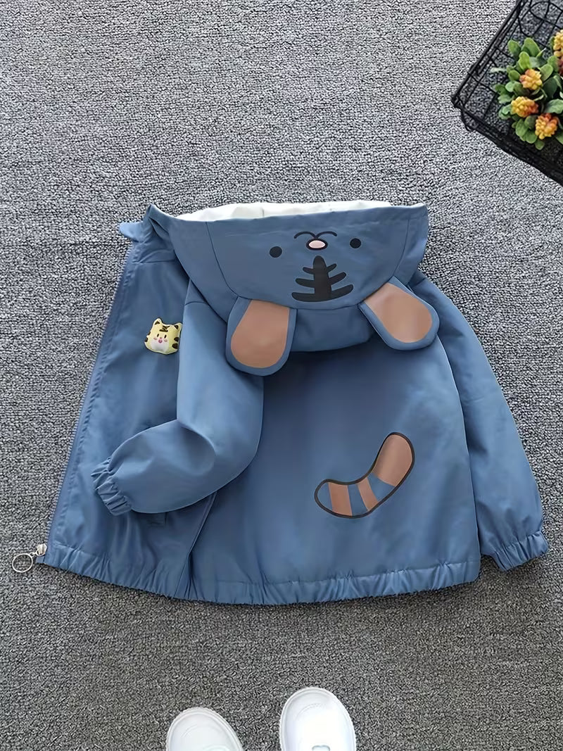 Spring/Autumn New 'S Cartoon Animal Pattern Mischievous Tiger Jacket Casual Brightening Fashion Comfortable Versatile Jacket