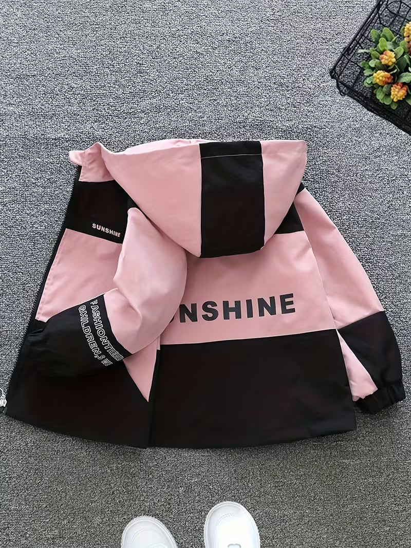 'S Spring And Autumn New Korean Style Versatile Easy Color-Blocking Jacket Casual Fashion Trendy Foreign Style Contrasting Color English Jacket